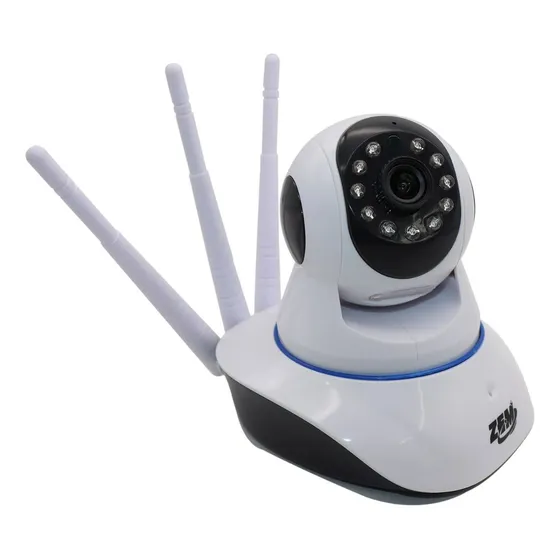 Câmera De Segurança Ip Zem 3 Antenas  Wireless Visão Noturna
