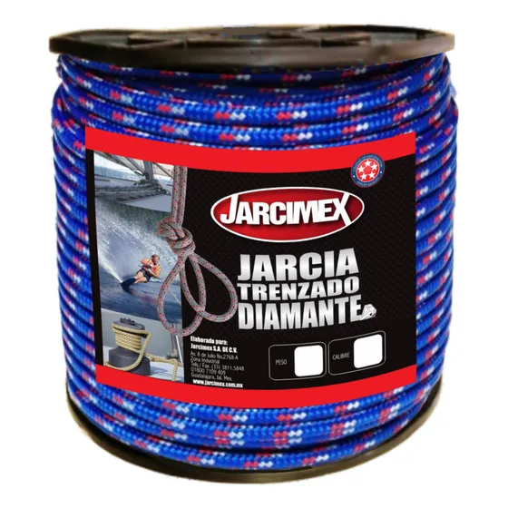 Cuerda Trenzada Diamante Jarcimex 13 Mm X 90m Polipropileno
