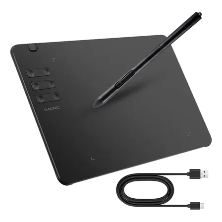 Tableta Gráfica Gadnic T605 con Bolígrafo Conexión Dibujo Digital Diseño 8192 Niveles de Presión Multiple Sistema Operativo Facil Conexion