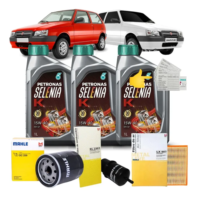 Kit Troca Oleo 15w40 Uno 1.0 Fire Todos 2002 2003 2004 2005