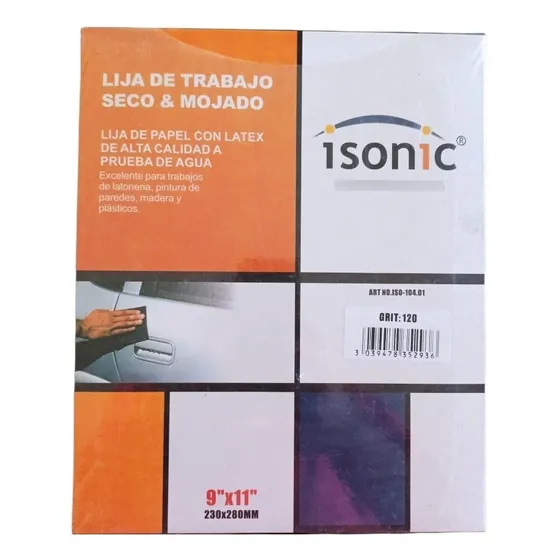 Lija De Agua Grano 80/120/180 Papel De Látex Premium