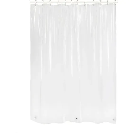 Forro Cortina De Baño Ducha Transparente Con Iman 180x180cm 