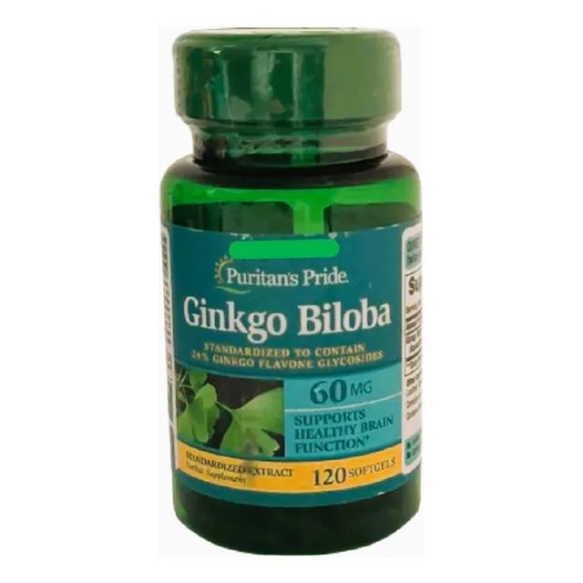 Ginkgo Biloba   60mg  120softgels  Putitan´s Pride Sin Sabor