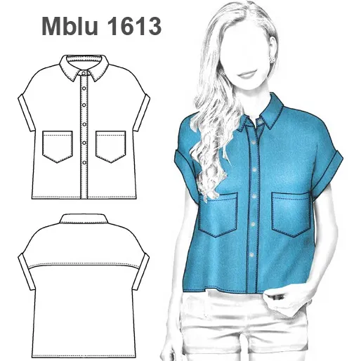 Molde, Patrón Blusa Kimono Sin Mangas Mujer