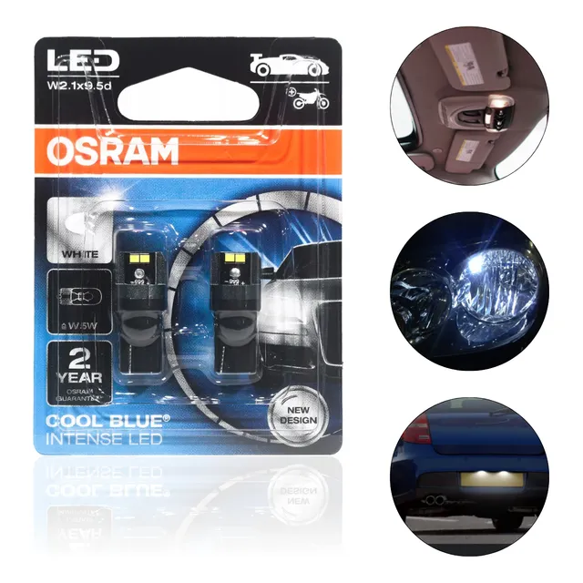 Par Lâmpada T10 Pingão Led Lanterna Teto Placa Canbus Osram