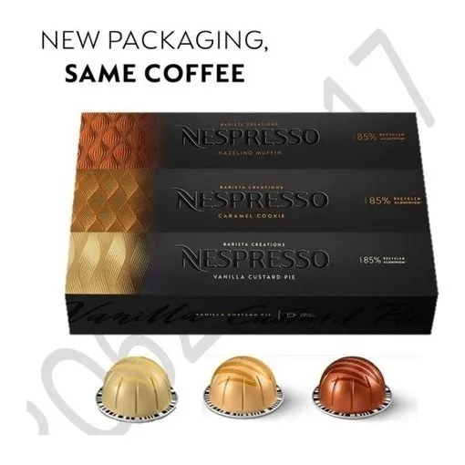 30 Cápsulas Nespresso Vertuo Vanilla/hazelino Muffin/caramel