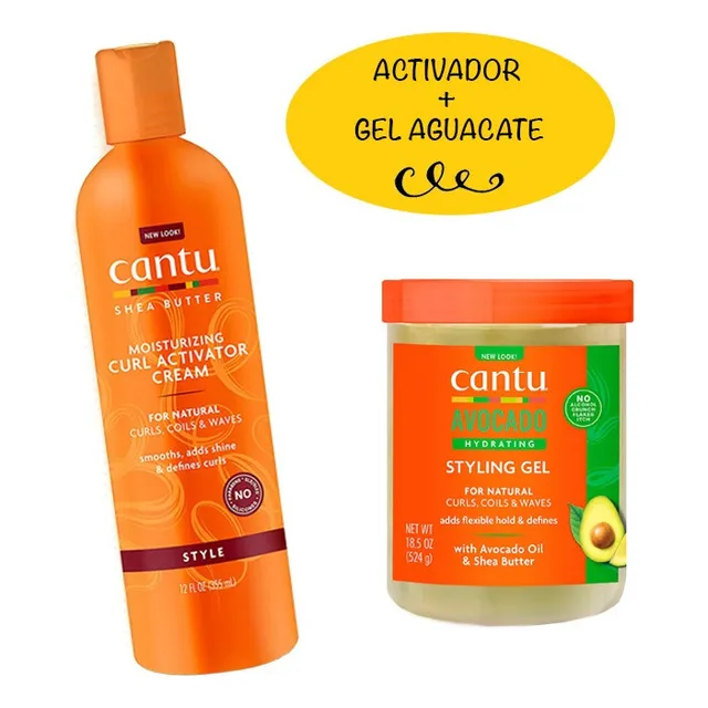Cantu 2 Pack Activador De Rizos Y Gel De Aguacate