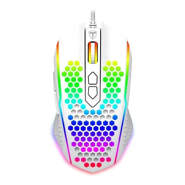 Mouse Gamer T-dagger Imperial White Con Cable Usb 7200 122gr