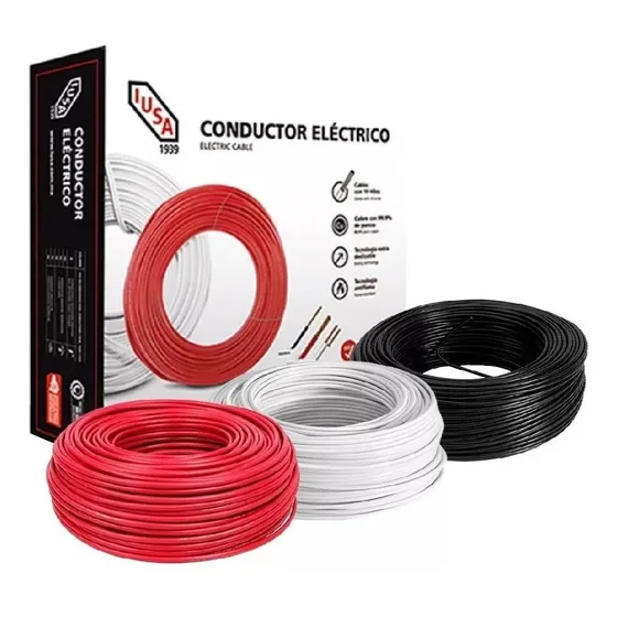 Kit 2 Cajas 100 Mts Cable Iusa Colores A Elegir Thw Cal 10