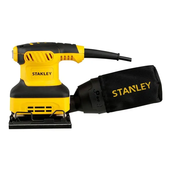 Lijadora profesional orbital Stanley SS24 con sistema velcro amarilla 50Hz 240W 220V