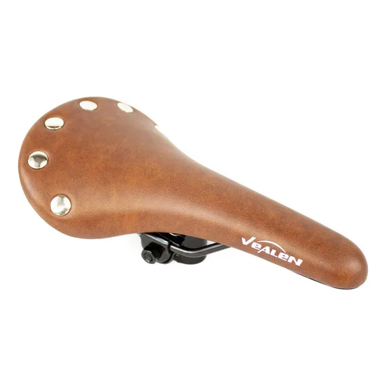 Asiento De Piel Con 6 Remaches Cafe Moteado