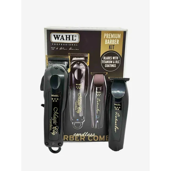 Barber Combo Wahl Inalámbrico Magic + Detailer Li Black Gold