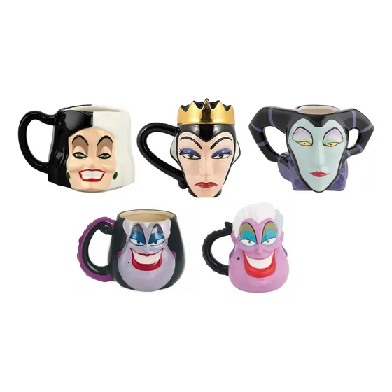 Tazas Disney Villanos Malefica Ursula Cruela Reina Malvada 