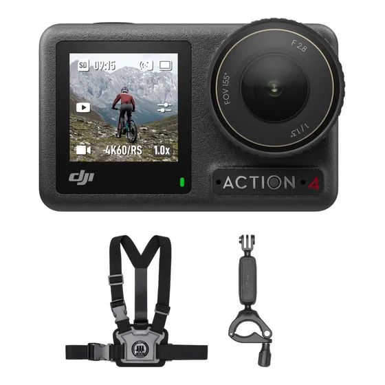 Câmera De Ação Dji Osmo Action 4k Com 155º Fov Com Estabiliz