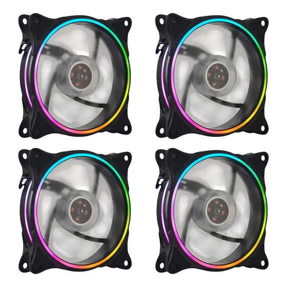 Ventilador Rgb Shot Gaming Pro Series 12 Cm X4 - Negro | Cuotas sin interés