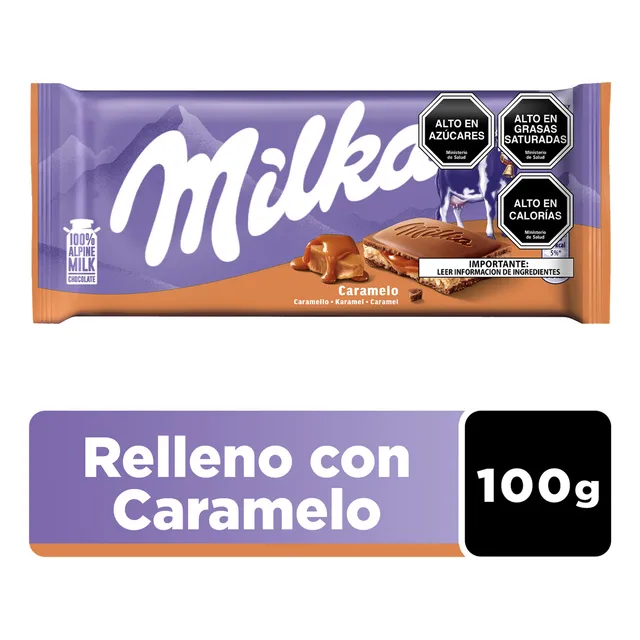 Chocolate Milka® Relleno Caramelo Barra 100 Gr