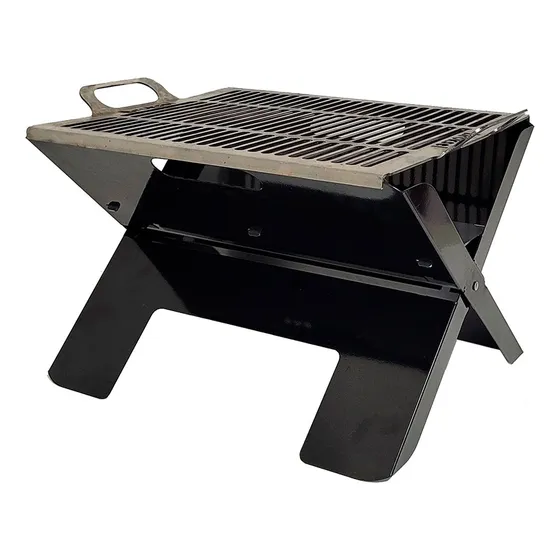 Parrilla Tijera Portatil Con Base Para Carbon Broksol