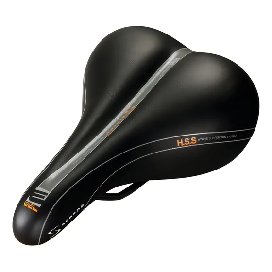 Asiento Bicicleta Serfas Ddmd-200 Mens Doble Densidad Gel Comodo - Color Negro