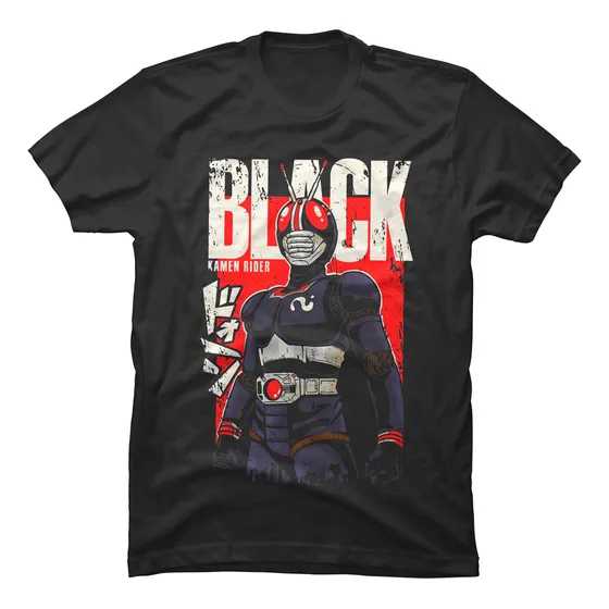 Camiseta Black Kamen Raider Anime Unisex