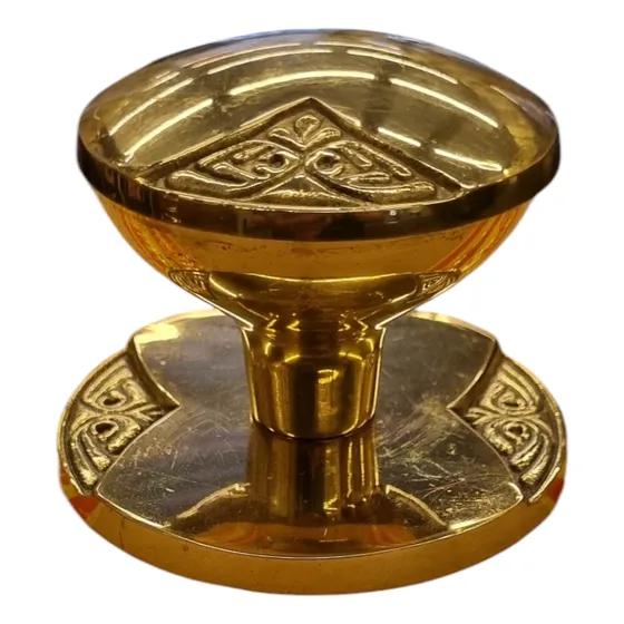 Pomo Fijo De Centro Fiore Currao Bronce Pulido Con Laca