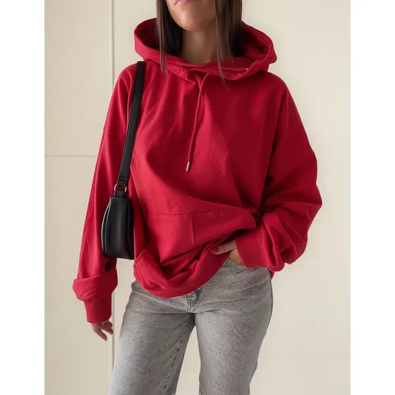 Buzo Canguro Mujer Oversize Con Capucha