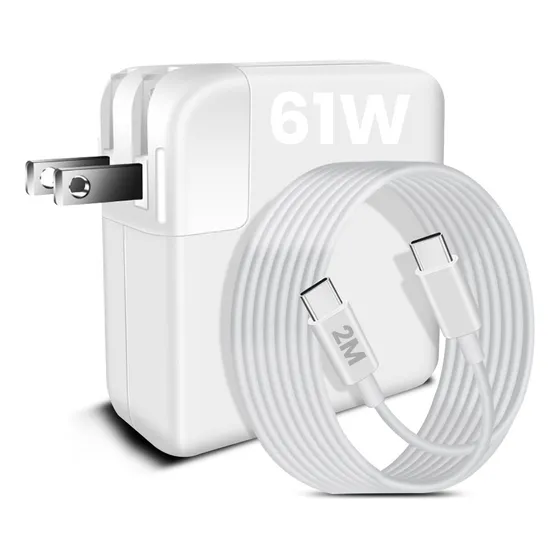 61w Tipo C Macbook Air/pro Cargador Rápido 20.3v 3a 2m Cable*1 Cabezal De Carga Plegable Macbook Accesorios Para Portátiles Cargador Rápido Universal Macbook Pro Charger Accesorios Macbook Air
