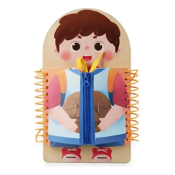 Libro Sensorial Infantil Didáctico Aprendizaje Madera