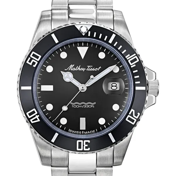 Reloj Mathey-tissot Hombre Mathy Vintage H901an Plateado Plateado Negro