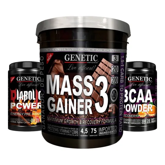 Anabol 3 Mass Gainer Pre Post Entreno Diabolic Bcaa Genetic