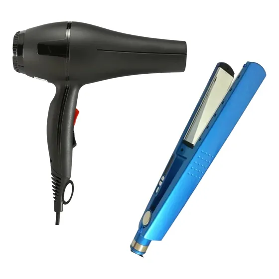 Plancha Cabello Nano Titanium + Secador Keratin Protect 3000