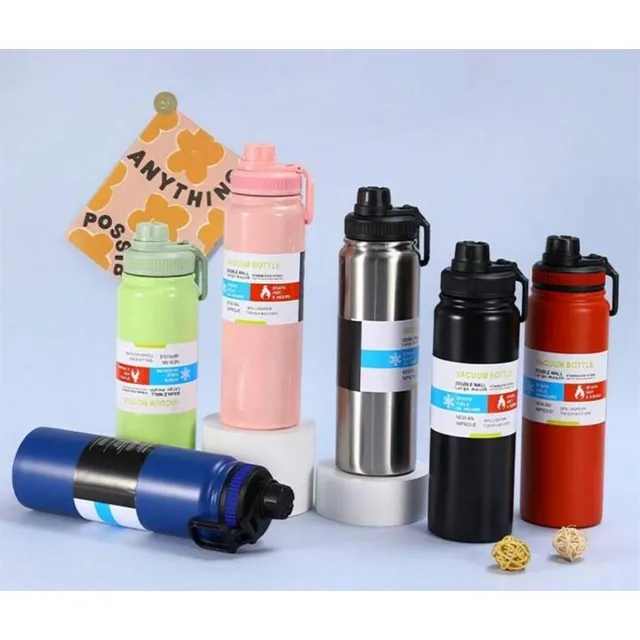 Termo Vaso Termico Cooler Acero Inox Sport 1000ml, 800ml