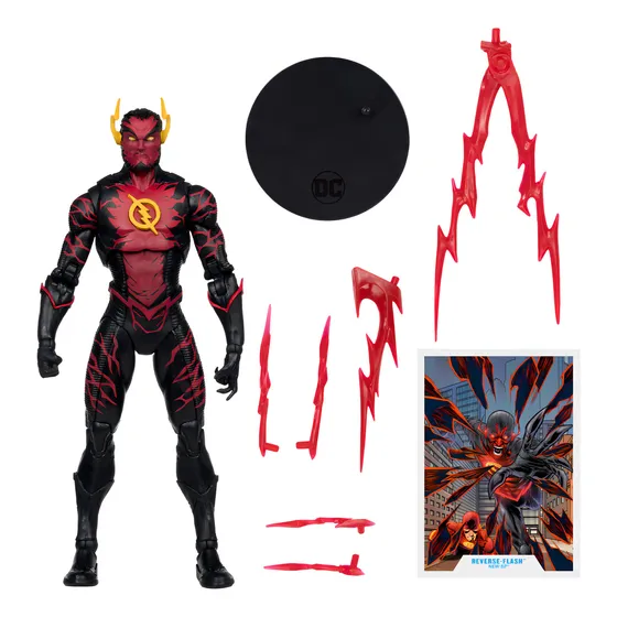 Figura De Reverse Flash New 52 , Edición Platino Mcfarlane Toys Dc Multiverse, 22 Puntos Ultra Articulación, Tarjeta De Arte Coleccionable, 17.78 Cm. , Figura De Acción.