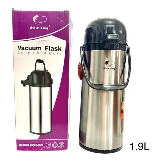Termo De Cafe Cromado De Acero Inoxidable 1,9lts Nuevo