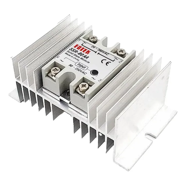 Relevador Solido Ssr 80da / 80aa + Disipador Enfriador W-100