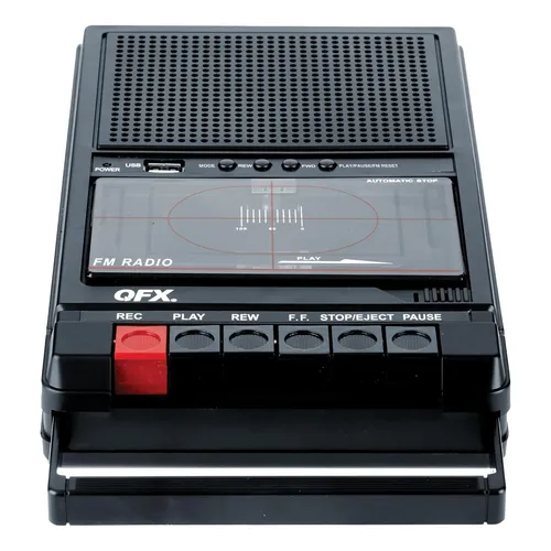 Gravador De Fita Qfx Retro-39 Shoebox Cassette Deck Usb 2