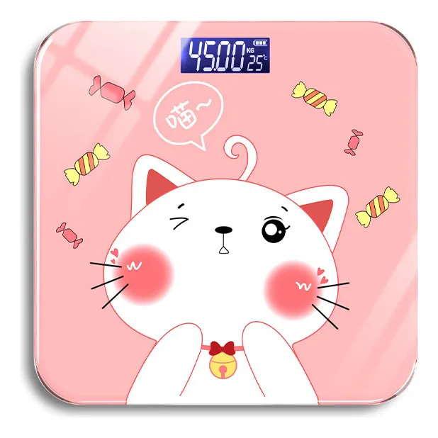 Smart Body Scale, Portátil, Recarregável, Fofa, Balança De P