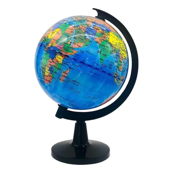 Globo Terraqueo Pvc Giratorio Con Base Mini 10.6cm Mapa Mesa