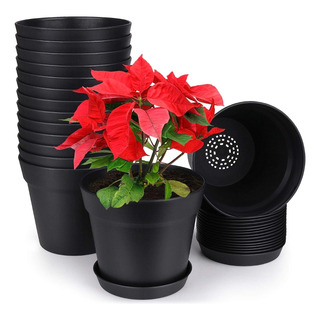 Ukipos Set De 15 Macetas Para Plantas De Plástico De 6 Ukipos Set De 15 Macetas Para Plantas De Plástico De 6