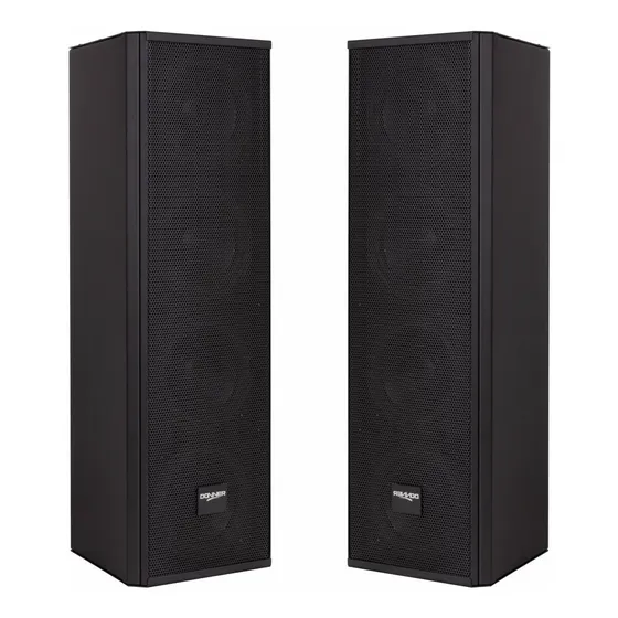 Par De Caixa Som Line Array Ll C425 Donner 200w Igreja Preta