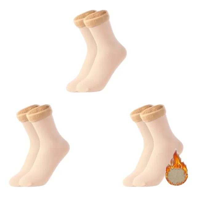 Pack 3 Pares Calcetines Térmicos Mujer Medias Polar Invierno