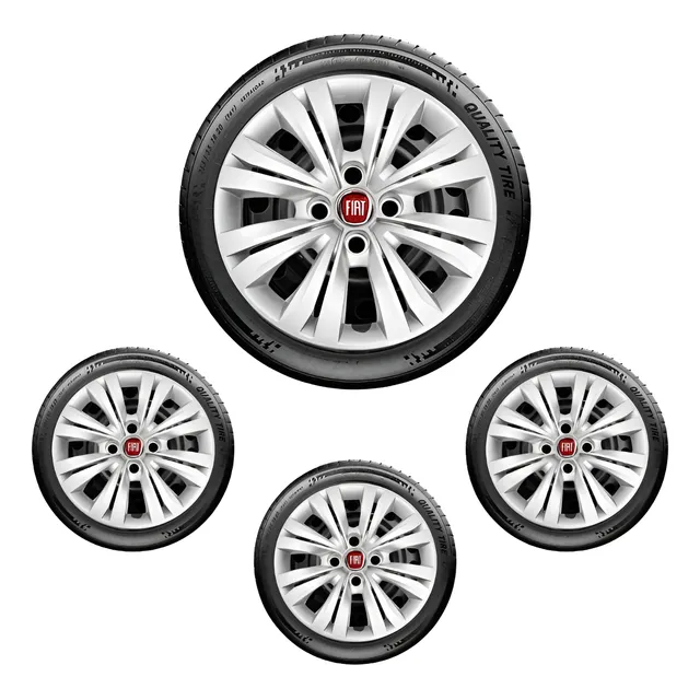 Jogo 4 Calotas Fiat Uno Palio Strada Doblo Aro 14