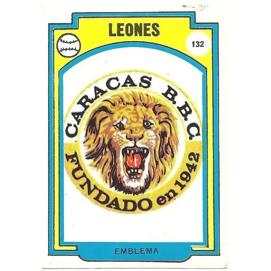 Emblema Oficial-leones Del Caracas, Año 1972-73, No. 132