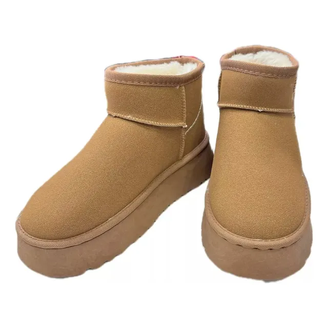 Botín De Nieve Mujer Térmico Forrado Bota Caña Baja Invierno