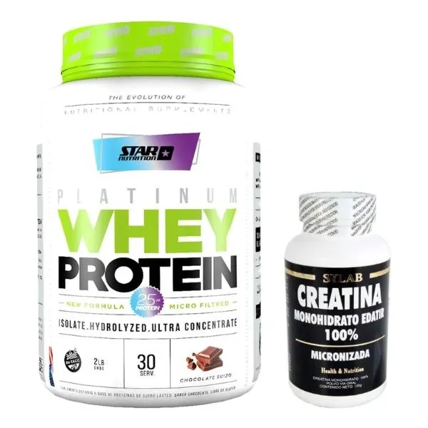 Whey Protein Star Nutrition 2lb + Creatina Sylab 120g