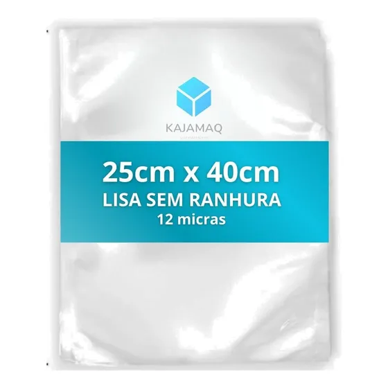 Saco Plástico Para Embalar A Vácuo 25x40 100 Unidades