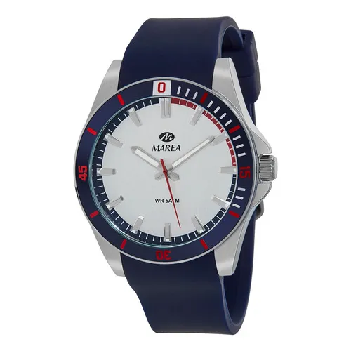 Marea Watch B3535102 Color De La Correa Azul Color Del Bisel Azul Color Del Fondo Plateado