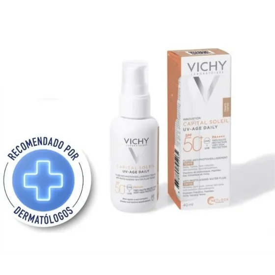 Protector Solar Vichy Uv Age Daily C/color Spf50+. 40 Ml.