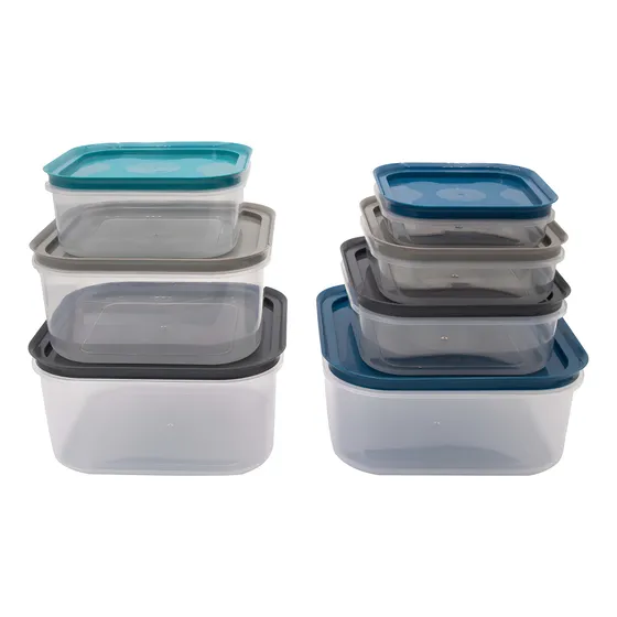 Envases Plasticos Alimentos 7 Piezas Tapa Recipientes Comida
