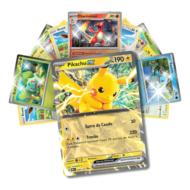 Lote 21 Cartas Pokémon - 20 Brilhantes + 1 Ultra Rara Copag