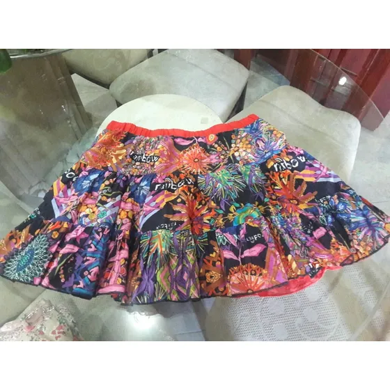 Falda Estampada Para Ninas Desigual